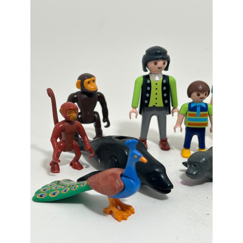 Playmobil Zoo Safari Animal Figures Lot Giraffe‎ Zebra Rhino Peacock 13pc Set - Picture 2 of 6